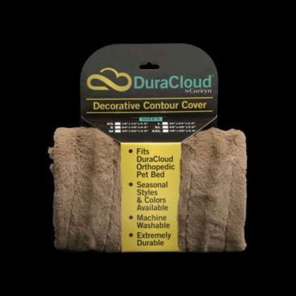 Mocha - DuraCloud Orthopedic Pet Bed and Crate Pad Contour Cover - XX-Large