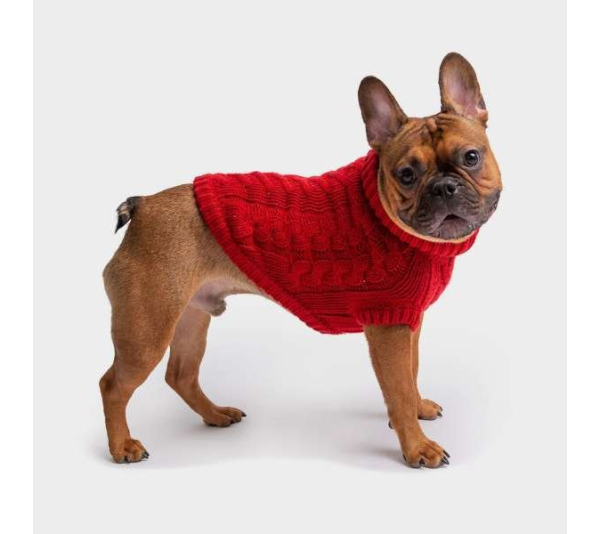 Red - GF Pet Chalet Dog Sweater  - 3XS