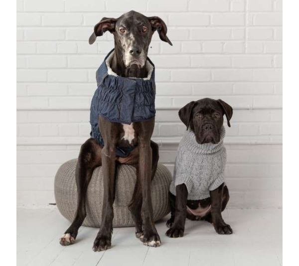 Grey - GF Pet Chalet Dog Sweater  - 3XS