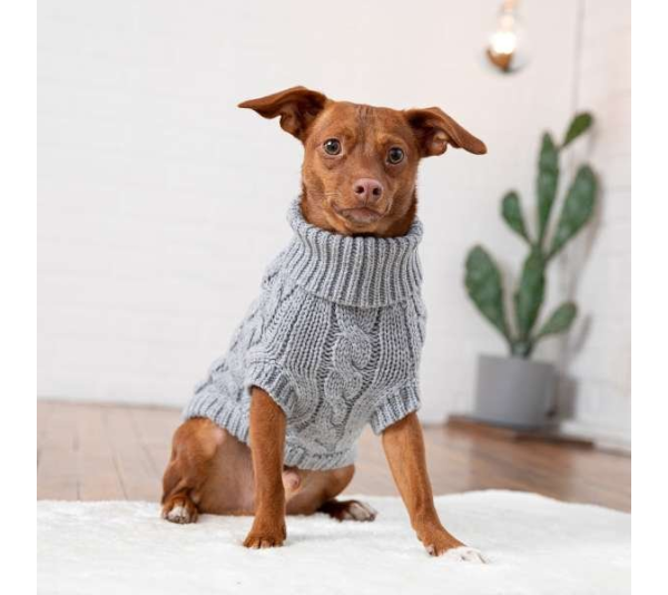 Grey - GF Pet Chalet Dog Sweater  - XL