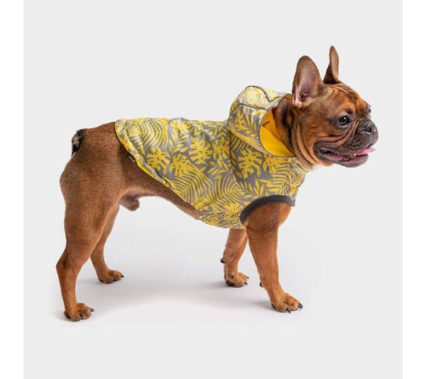 Yellow - GF Pet Reversible ElastoFit Raincoat  - Medium
