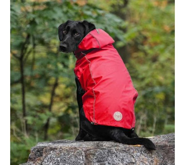 Red - GF Pet Reversible ElastoFit Raincoat  - XS