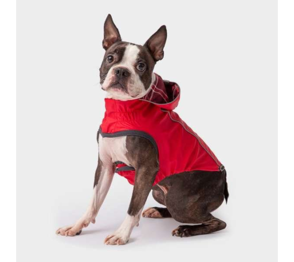 Red - GF Pet Reversible ElastoFit Raincoat  - XL