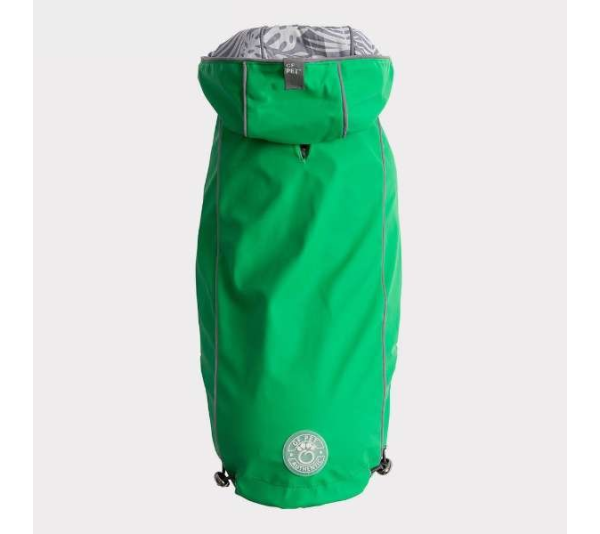 Green - GF Pet Reversible ElastoFit Raincoat  - XS