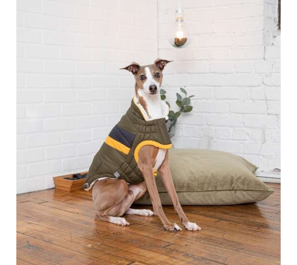 Dark Khaki - GF Pet  Alpine Puffer - XS