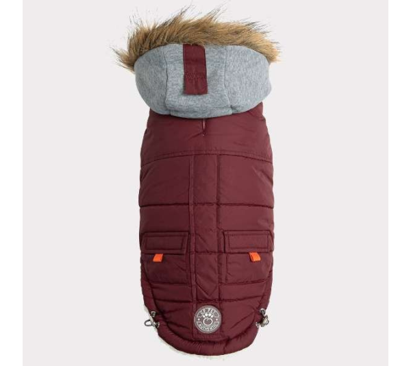 Burgundy - GF Pet  Winter Sailor Parka  - XS