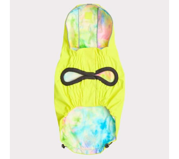 Neon Yellow - GF Pet Reversible Raincoat  - Medium